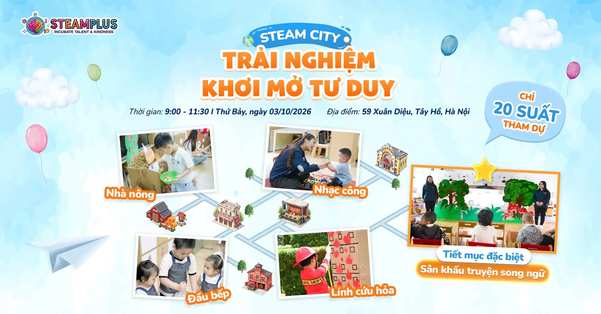 Sự kiện STEAM CITY - TRẢI NGHIỆM KHƠI MỞ TƯ DUY